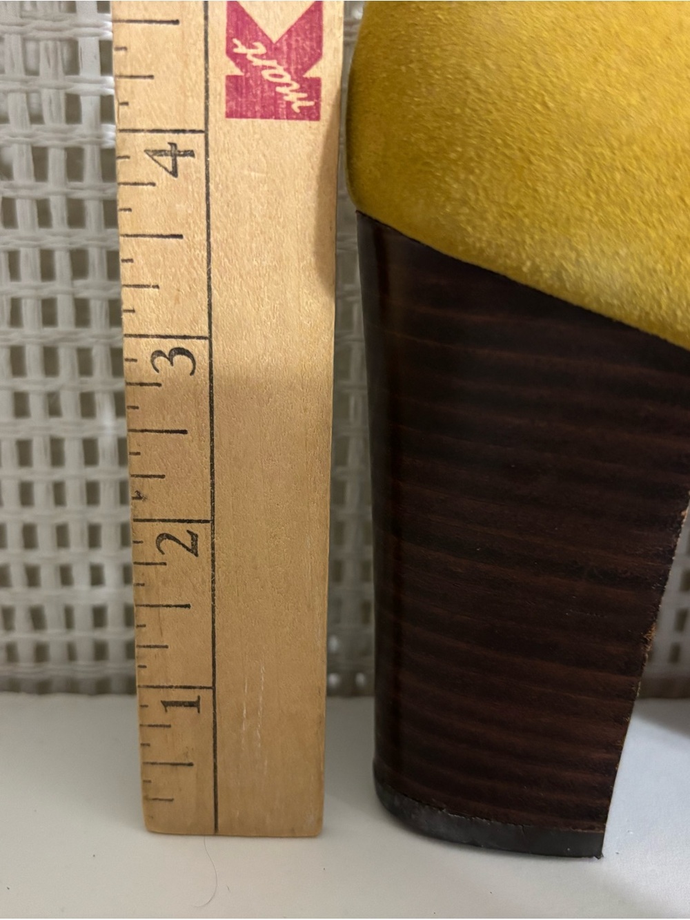 Retro Multicolor Suede 3.5” Block-Heel Pumps by Pilero And The Letterman Press - Picture 10 of 10